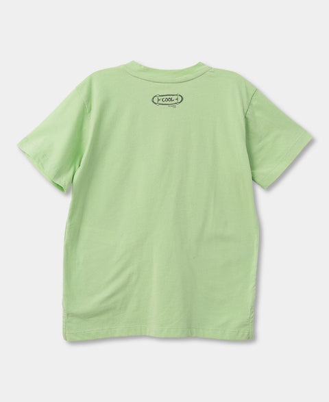 Camiseta Manga Corta Para Bebé Niño En Tela Suave Color Verde Claro