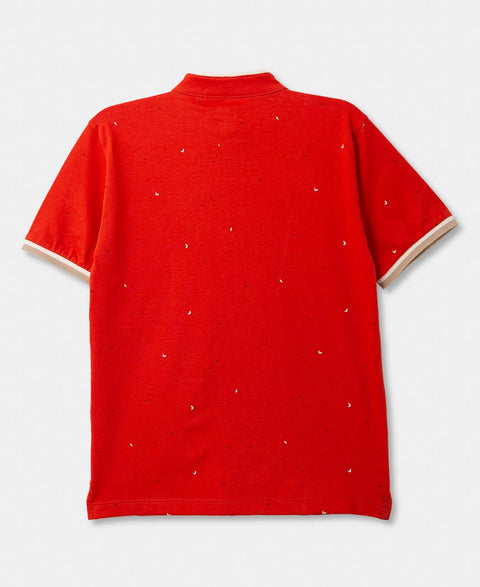 Camiseta Tipo Henley Para Niño En Algodón Color Terracota