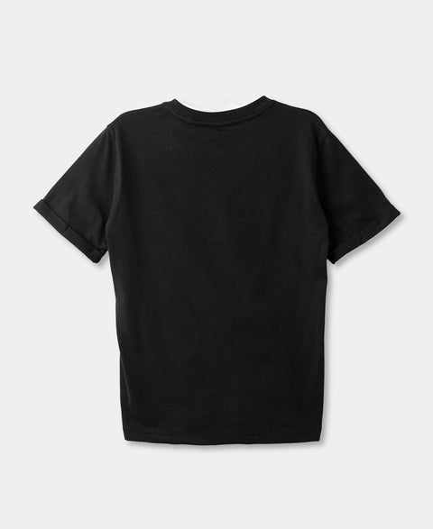 Camiseta Con Estampado De Saturno Para Niño En Tela Suave Color Negro