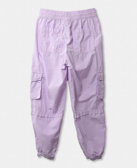 Pantalón Cargo Para Niña En Popelina Color Lila
