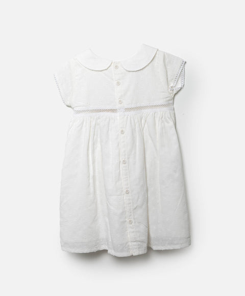 Vestido Ocasión Especial Para Recién Nacida En Coralina Color Blanco