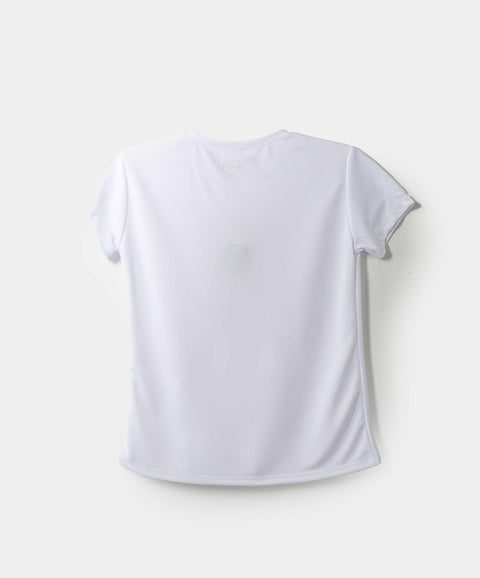Camiseta Manga Corta Para Niña En Licra Color Blanco