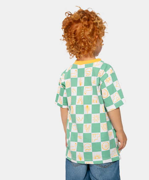 Camiseta Manga Corta Para Bebe Niño En Tela Suave Estampada