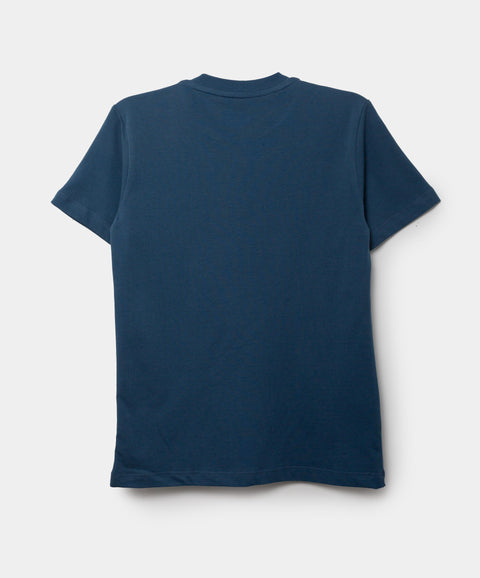 Camiseta Manga Corta Para Niño En Tela Suave Color Azul Marino