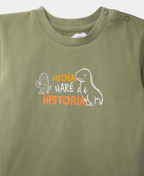 Camiseta Para Recién Nacido En Tela Suave Color Verde
