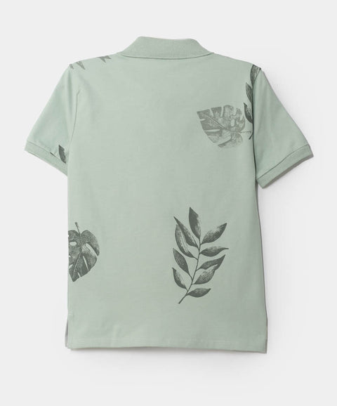 Camiseta Tipo Polo Para Niño En Algodón Color Verde