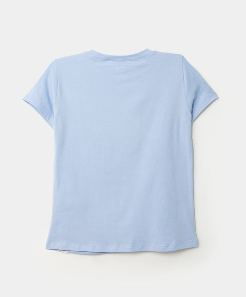 Camiseta manga corta para niña color lila