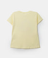 Camiseta manga corta para niña en licra color amarillo