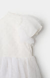 Vestido de bautizo para recién nacida en tull color marfil