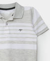 Camiseta De Rayas Tipo Polo Para Bebé Niño En Algodón Color Blanco Jasped