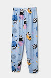 Pijama manga larga para niña en licra color azul claro