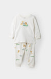 Pijama Para Recién Nacido En Tela Suave Color Marfil