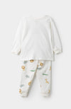 Pijama Para Recién Nacido En Tela Suave Color Marfil