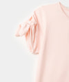 Camiseta manga corta para niña en licra color rosado claro