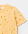 Camiseta Manga Corta Para Niño En Tela Suave Color Ocre Claro