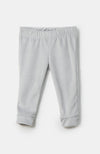 Pantalón para recién nacidos en tela suave color gris