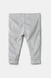 Pantalón para recién nacidos en tela suave color gris