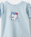 Camiseta Manga Larga Para Recién Nacida En Licra Color Azul Claro