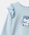 Camiseta Manga Larga Para Recién Nacida En Licra Color Azul Claro
