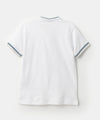 Camiseta tipo henley para bebé niño en algodón color blanco