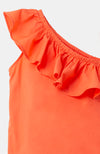 Conjunto de leggins y blusa para bebé niña en popelina color naranja