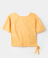 Blusa para niña en popelina color amarillo