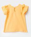Camiseta para recién nacida en licra color amarillo claro