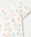 Conjunto de camiseta y overol para recién nacida en tela suave color índigo