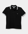 Camiseta Tipo Polo Para Niño En Algodón Color Negro