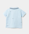 Camiseta Tipo Polo Para Recién Nacido En Algodón Color Azul Claro