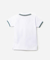 Camiseta Tipo Polo Para Recién Nacido En Algodón Color Blanco