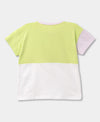 Camiseta Manga Corta Para Bebé Niña en Bloques de Colores