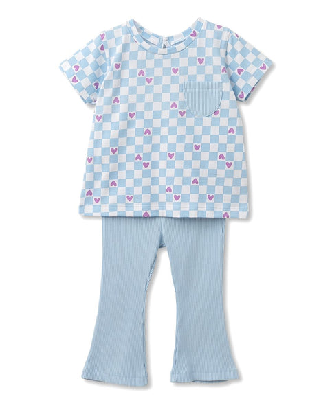 Conjunto De Blusa Y Leggings Para Recién Nacida En Tela Suave Color Hortensia