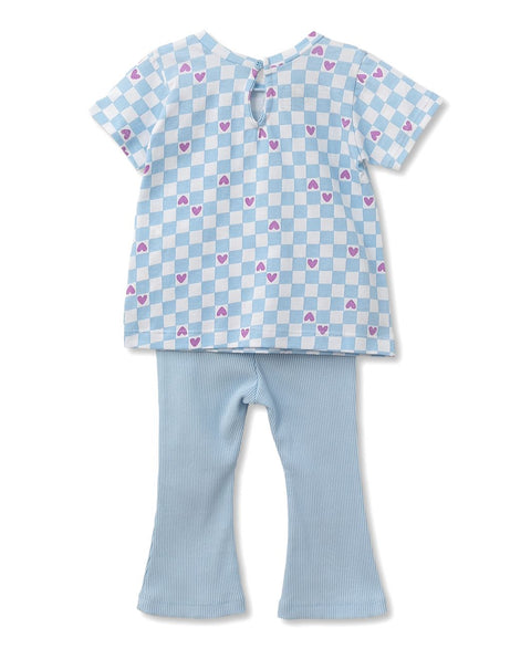 Conjunto De Blusa Y Leggings Para Recién Nacida En Tela Suave Color Hortensia