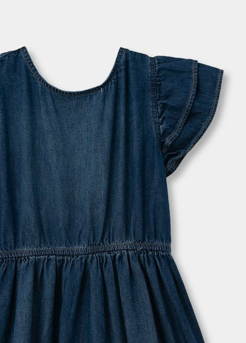 Vestido Para Niña En Índigo Tono Medio Oscuro