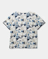 Camiseta Para Bebé Niño En Tela Suave Color Marfil Con Estampado Geométrico