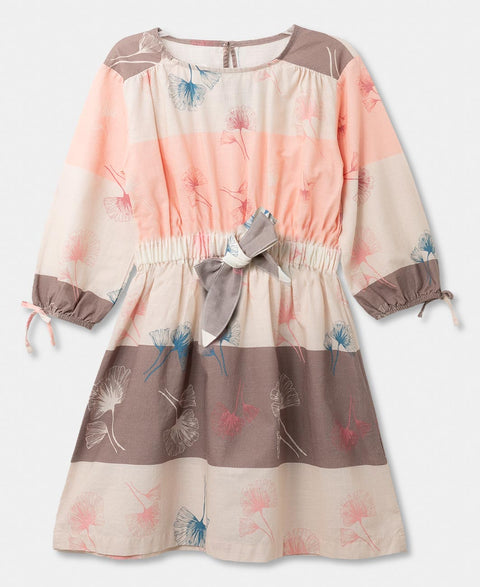 Vestido Para Niña En Lino Estampada