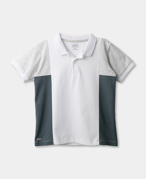 Camiseta Tipo Polo Para Bebé Niño En Algodón