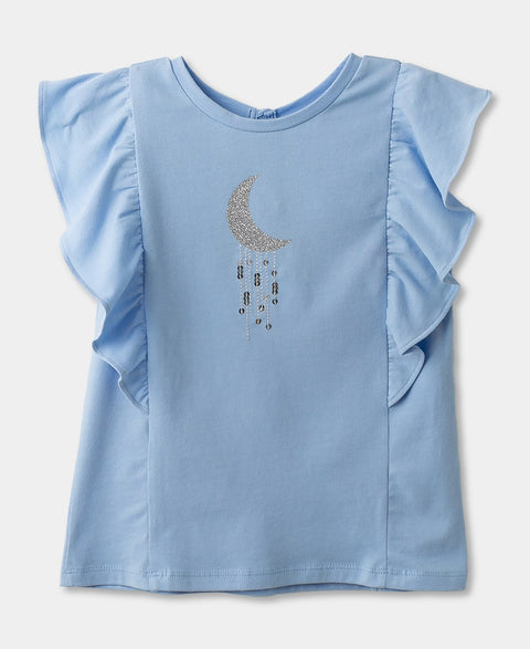 Camiseta Manga Corta Para Bebe Niña En Licra Color Hortensia