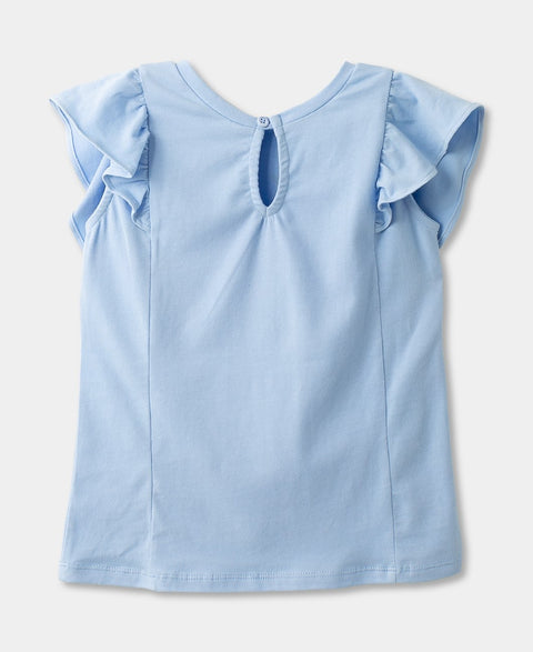 Camiseta Manga Corta Para Bebe Niña En Licra Color Hortensia