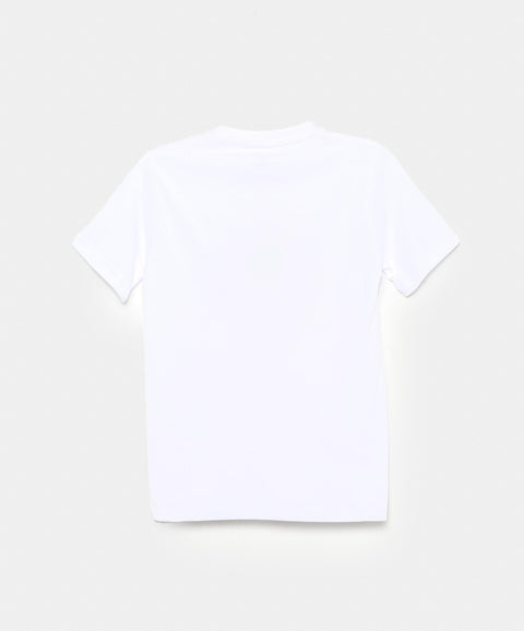 Camiseta Manga Corta Para Niño En Tela Suave Color Blanco