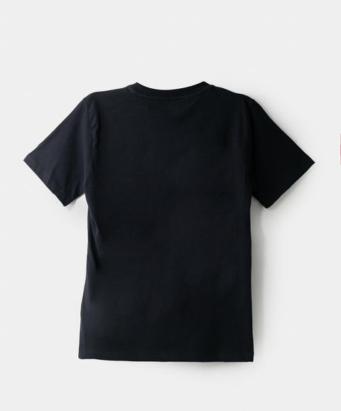 Camiseta Manga Corta Para Niño En Tela Suave Color Negro