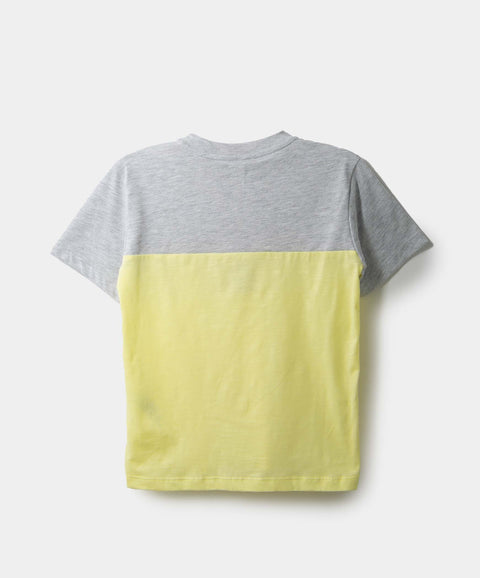 Camiseta Manga Corta Para Niño En Tela Suave Color Amarillo