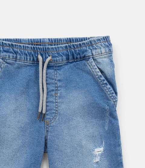 Bermuda Para Niño En Denim Tono Medio Claro