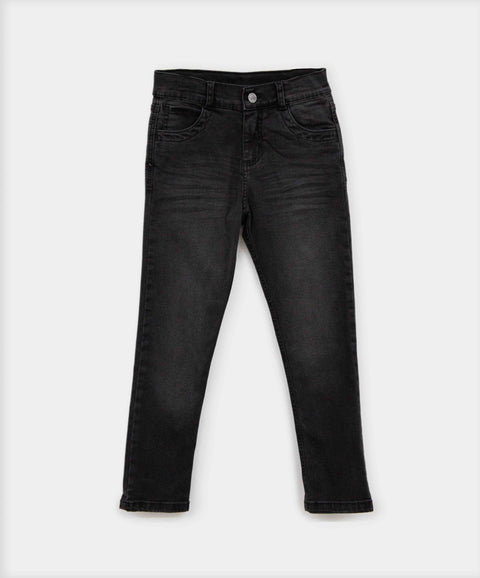 Jean Slim Para Niño En Denim Color Negro