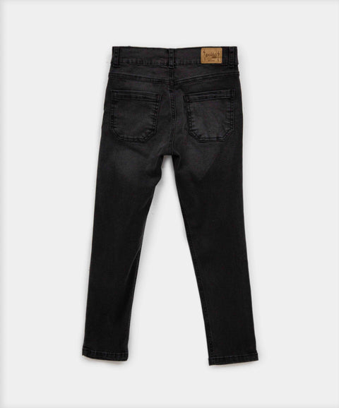 Jean Slim Para Niño En Denim Color Negro