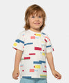 Camiseta Manga Corta Estampada Para Bebe Niño En Tela Suave Color Marfil
