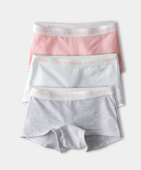 Paquete De Panties X 3 Para Niña En Algodón Color Gris