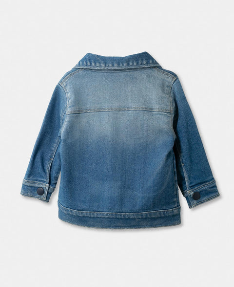 Chaqueta Para Recién Nacido En Denim Color Índigo Medio