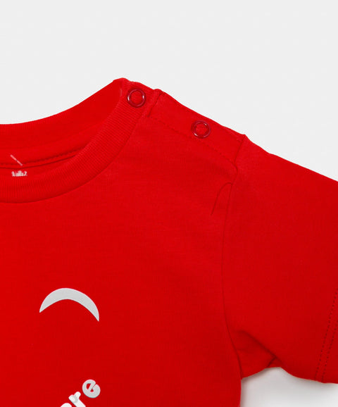 Camiseta Para Recién Nacido En Tela Suave Color Rojo
